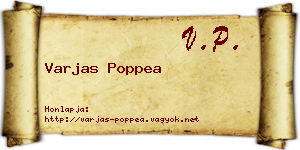 Varjas Poppea névjegykártya